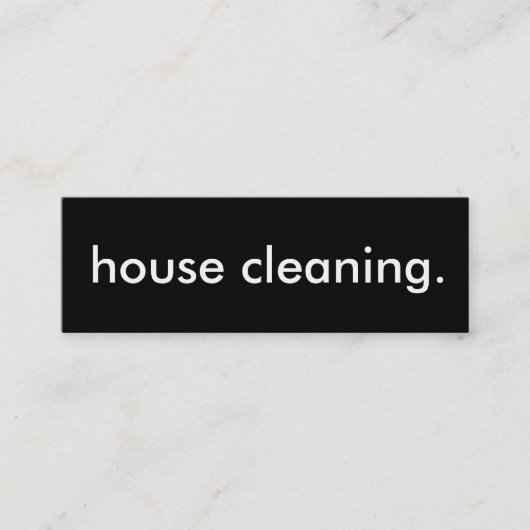 nettoyage de maison. carte perforée de fidélité (Devant)