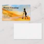 Nettoyage de maison tendance Cartes de visite uniq (Devant / Derrière)