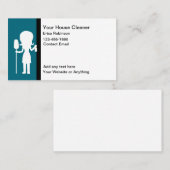 Nettoyage des maisons Cartes de visite modernes (Devant / Derrière)