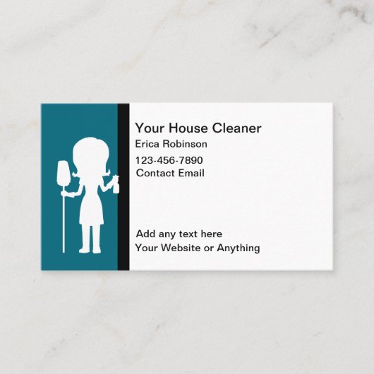 Nettoyage des maisons Cartes de visite modernes (Devant)