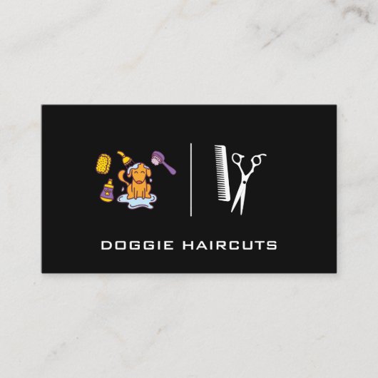 Nettoyage du bain de chien | Carte de visite en cr (Devant)