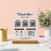 Nettoyage moderne pour payer 3 codes QR Merci (Mariage)