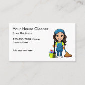 Nettoyage simple Maison Cartes de visite mignons (Devant)