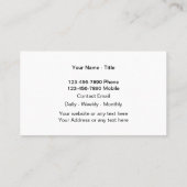 Nettoyage vert Moderne Carte de visite unique (Dos)