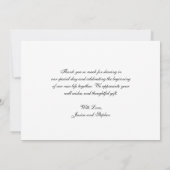 Nettoyer blanc cuivre Script Élégant Carte de reme (Dos)