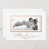 Nettoyer blanc cuivre Script Élégant Carte de reme (Devant / Derrière)