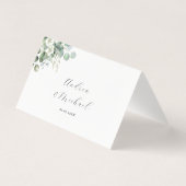 Nettoyer blanc Eucalyptus Floral Mariage Numéro de (Back)