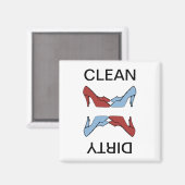 Nettoyer Chaussures sales Lave-vaisselle Magnet (Recto/Verso)