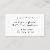 Nettoyer et réduire au minimum le Carte de visite  (Dos)