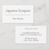 Nettoyer et réduire au minimum le Carte de visite  (Devant / Derrière)