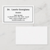 Nettoyer et réduire le Carte de visite dentiste (Devant / Derrière)