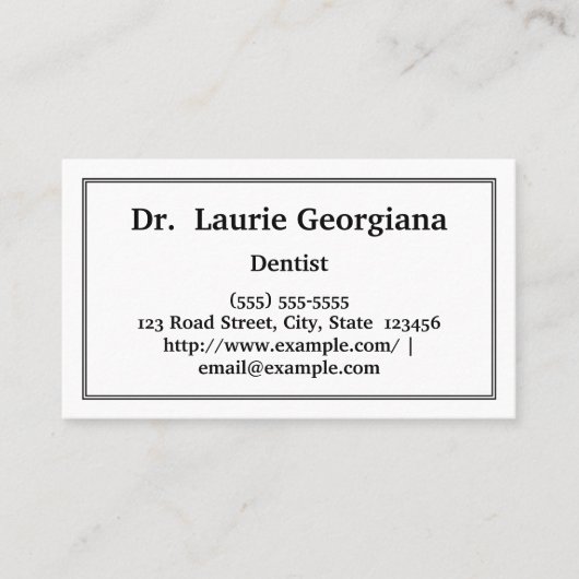 Nettoyer et réduire le Carte de visite dentiste (Devant)