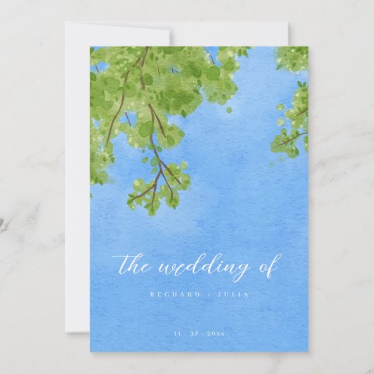 NETTOYER LA Faire-part de mariage / Arbre aquarell (Dos)