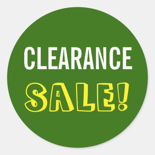 "NETTOYER LA VENTE !" sticker rond (Devant)
