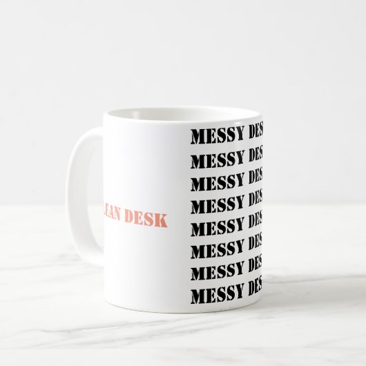 Nettoyer le bureau/ Messager le bureau Mug (Devant gauche)