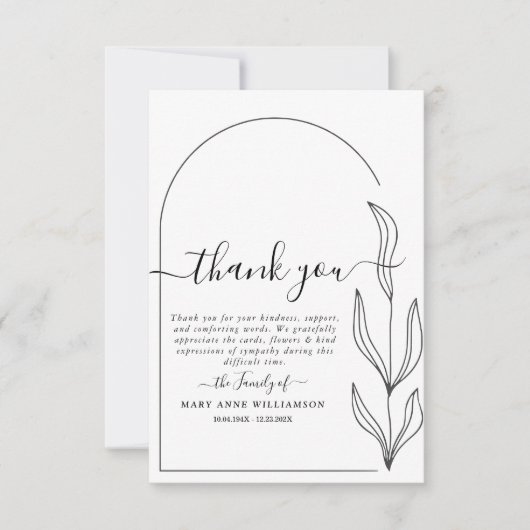 Nettoyer le Carte de remerciements funéraire de sc (Devant)