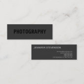 Nettoyer le Carte de visite photographe noir simpl (Devant / Derrière)