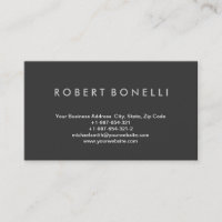 Nettoyer le Carte de visite standard gris simple