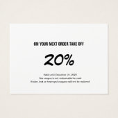 Nettoyer le chèque-cadeau Black & White (Dos)