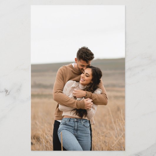 Nettoyer le menu Mariage moderne noir et blanc (Dos)