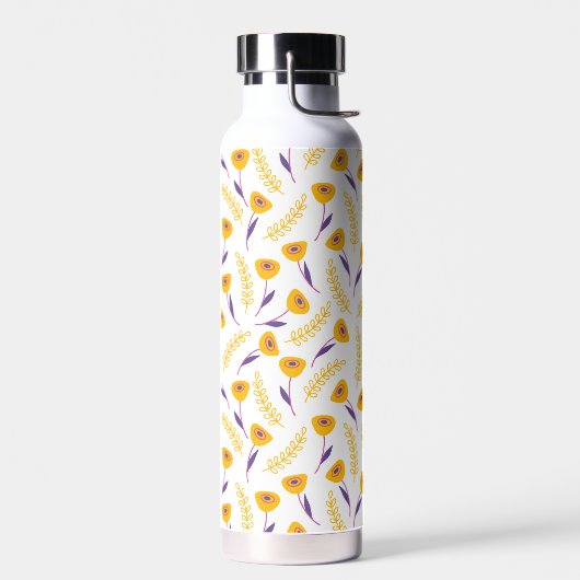 Nettoyer le motif floral jaune Bouteille d'eau (Gauche)