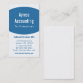 Nettoyer les courbes Carte de visite, Bleu gras (Devant / Derrière)