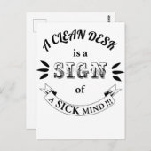 Nettoyer les devis amusants du bureau Carte postal (Devant / Derrière)