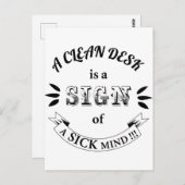 Nettoyer les devis amusants du bureau Carte postal (Devant / Derrière)