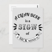 Nettoyer les devis amusants du bureau Carte postal (Devant / Derrière)