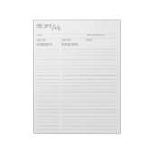 Nettoyer + Recette simple Pages ii Bloc-notes (Tourné)