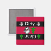 Nettoyer sale père Noël Noël lave-vaisselle magnet (Recto/Verso)