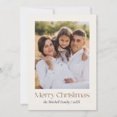 Nettoyer Simple Deux Photos Carte de Noël (Devant)