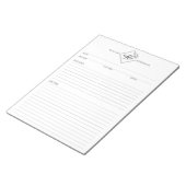 Nettoyer + Simple Monogramme Recette Bloc-notes II (Incliné)