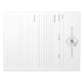 Nettoyer + Simple Monogramme Recette Bloc-notes II (Devant)