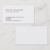 Nettoyer Simple Style Blanc Carte de visite tendan (Devant / Derrière)