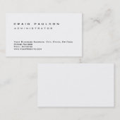 Nettoyer un Carte de visite noir blanc élégant (Devant / Derrière)