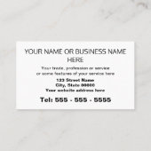 Nettoyer un Carte de visite professionnel minimali (Dos)