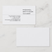 Nettoyer un Carte de visite simple noir blanc (Devant / Derrière)