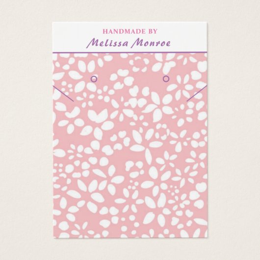 Nettoyer une carte d'affichage simple collier rose (Devant)