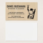 Nettoyeur de fenêtre sur l'échelle (Devant & derrière)