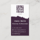 Nettoyeur de maison professionnel Carte de visite (Dos)