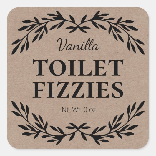 Nettoyeur de toilettes maison Kraft Étiquettes sim (Devant)