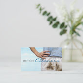 Nettoyeurs, Nettoyage À Sec, Carte de visite De Bl (Debout devant)