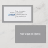 Nettoyez le carte de visite moderne de frontière (Devant / Derrière)