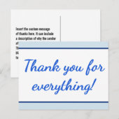 Nettoyez "le Merci pour tout !" Carte postale (Devant / Derrière)