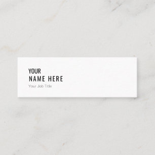 Nettoyez le mini carte de visite blanc moderne