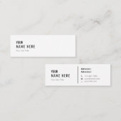 Nettoyez le mini carte de visite blanc moderne (Devant / Derrière)