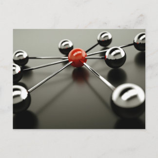 Netwerk rood briefkaart