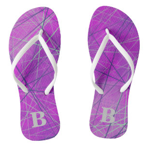 Netwerken in roze Abstract geometrisch Teenslippers