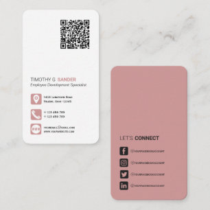 Netwerken QR-code eenvoudige sociale media stoffig Visitekaartje